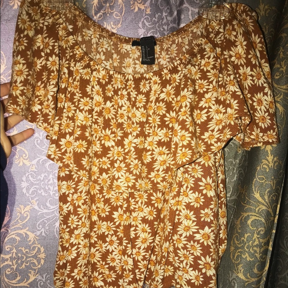 Off the shoulder floral top